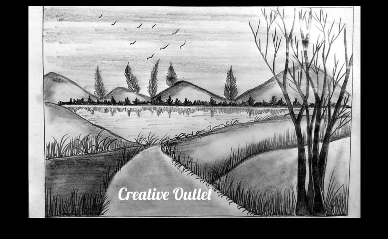 עומק ציור: טכניקות לאמנות נוף גרפיט