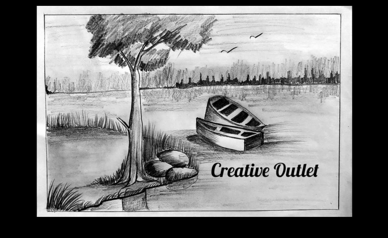 עומק ציור: טכניקות לאמנות נוף גרפיט